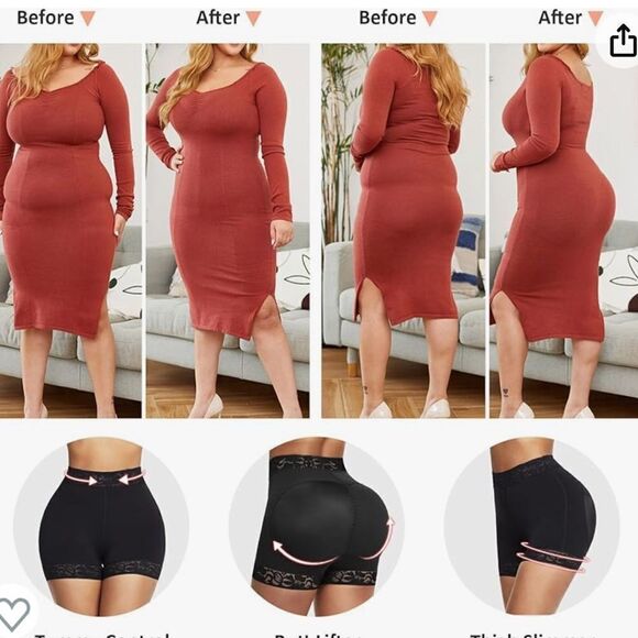 JOSHINE LW Butt Lifter Panties Hip Enhancer Shapewear Tummy Control Black XS Nwt - Picture 5 of 13